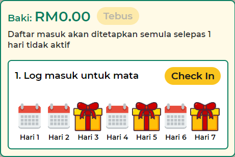 711Cuci - Daily Check In Panel (Desktop) - 711cuci1