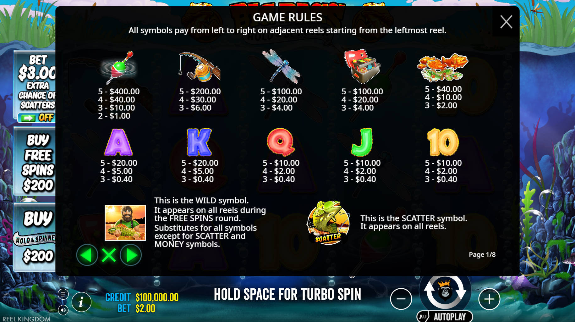 Big Bass Hold and Spinner - Game Rules - 711cuci1