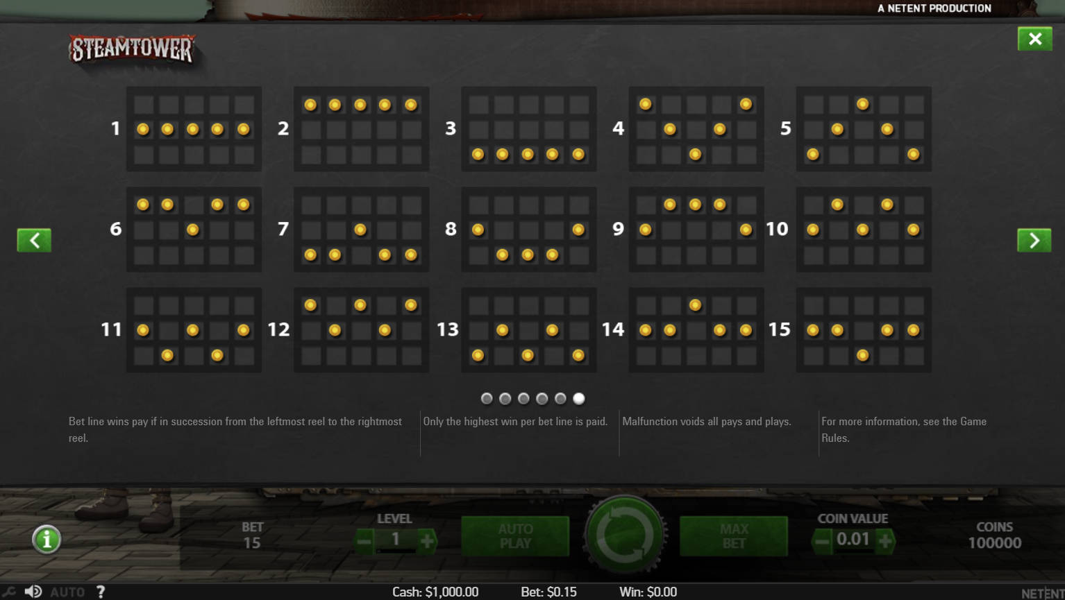 Steam Tower Slot - Paylines - 711cuci1