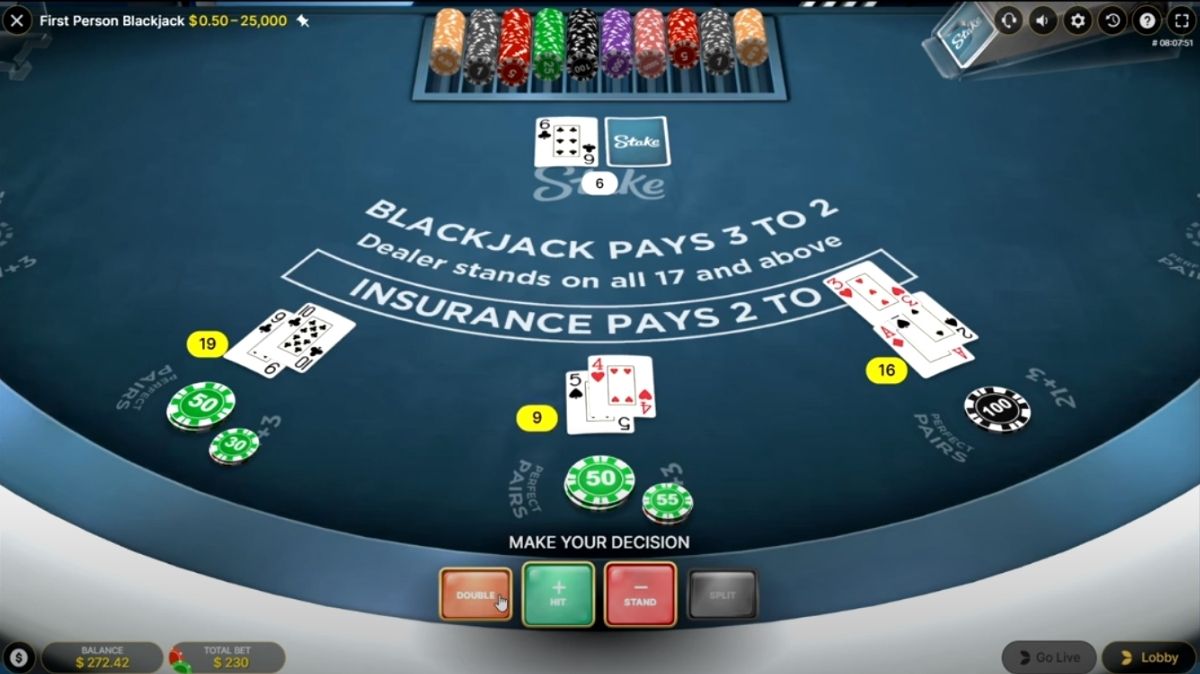 First Person Blackjack - Interface - 711cuci1