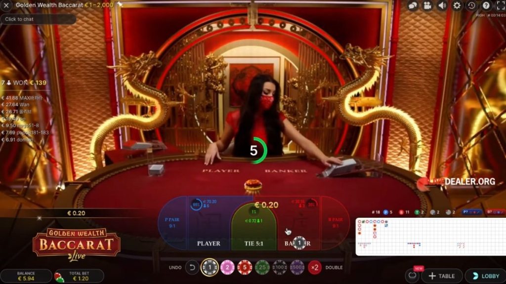Golden Wealth Baccarat - Interface - 711cuci