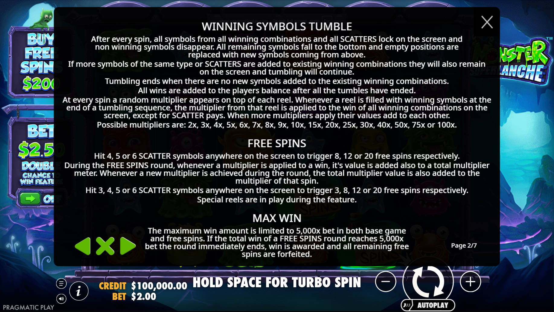 Monster Superlanche Slot - Free Spins - 711cuci