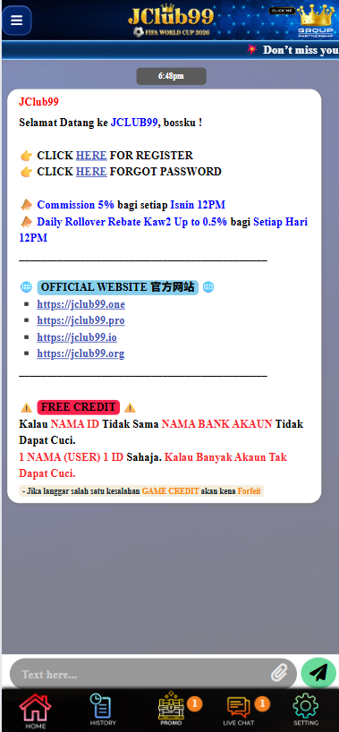 JClub99 - Livechat - 711cuci1